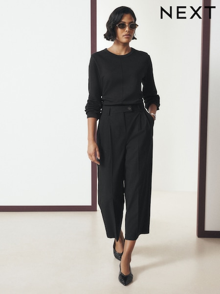 Black - Tailored Culottes