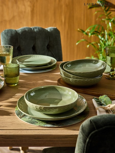 Laura Ashley Set Of 4 Embossed Pasta Bowls