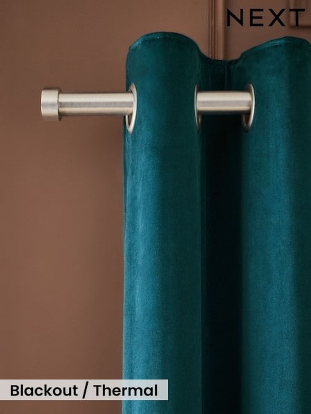 Matte Velvet Eyelet Curtains