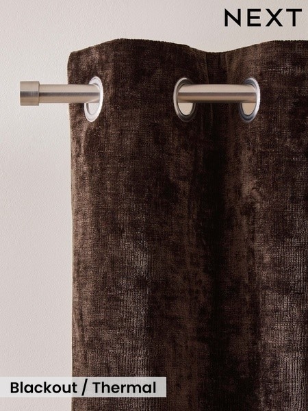 Plush Chenille Eyelet Curtains