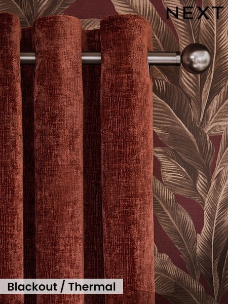 Plush Chenille Eyelet Curtains