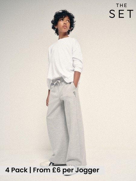 Brown - The Set 4 Pack Wide Leg Joggers