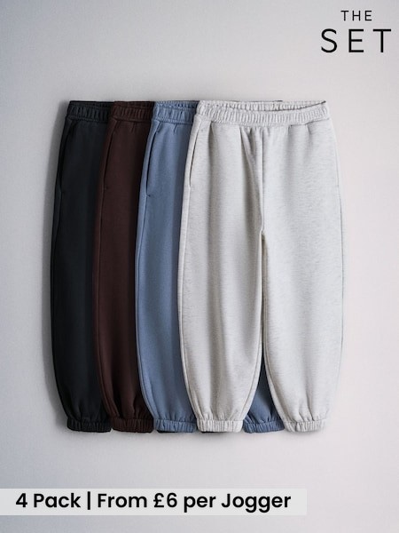 Blue/Grey - The Set 4 Pack Cuffed Joggers