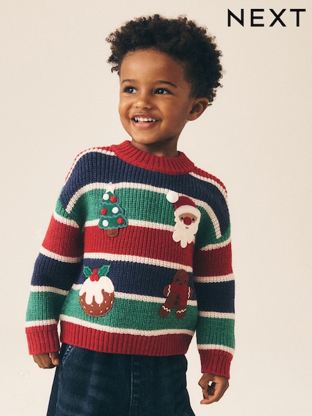 Multi - Christmas Crew Neck Jumper (3mths-10yrs)