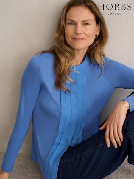 Hobbs Blue Tiana Top (G96576) | £59
