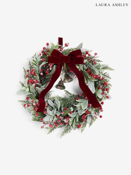 Laura Ashley Pre Lit Berry Wreath