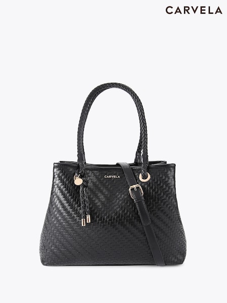 Carvela Black Antionia Weave Tote Bag (G96993) | £89