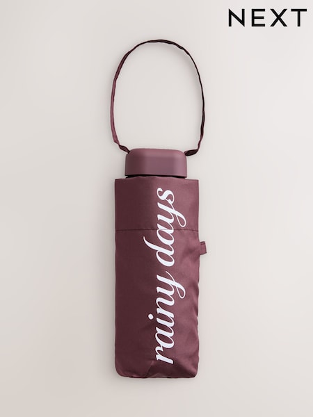 Berry Red - Print Compact Umbrella