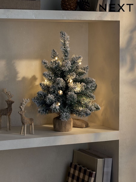 Snowy Pre Lit Christmas Tree