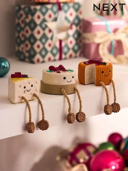 Set Of 3 Cheese Christmas Ornaments