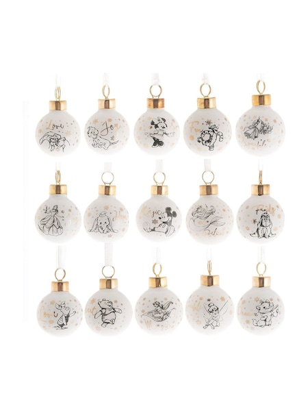 Widdop Set of 15 Ceramic Christmas Baubles (G97392) | £45