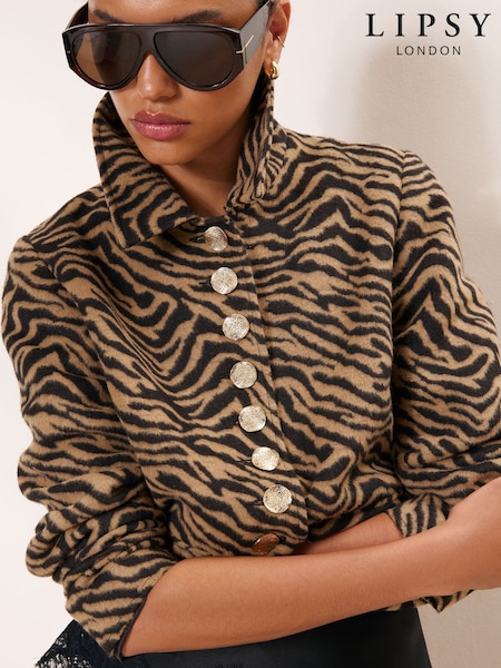 Animal - Lipsy Print Collared Jacket