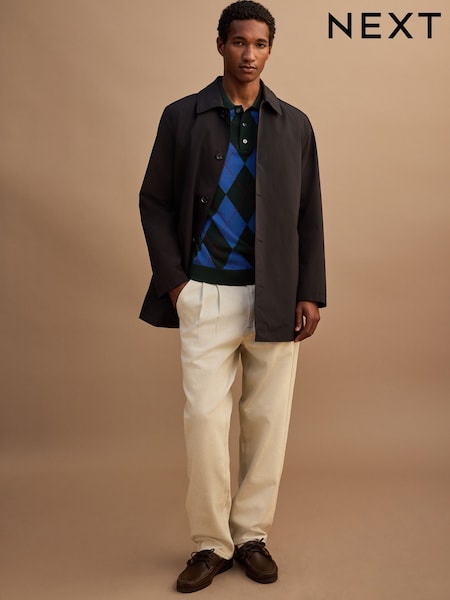 Black - Regular Showerproof Trench Coat