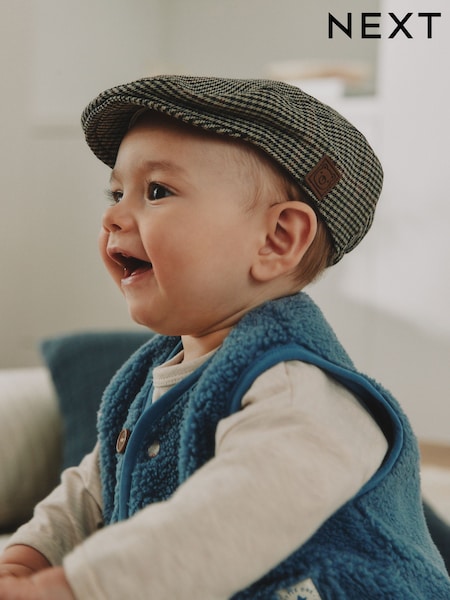 Neutral Tweed Style - Baby Flat Cap