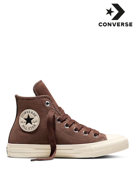 Brown - Converse Chuck Taylor All Star Suede High Trainers
