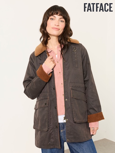 Brown - Fatface Barn Jacket