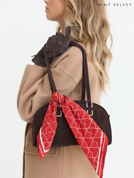 Mint Velvet Dark Brown Shoulder Bag (G98382) | £120