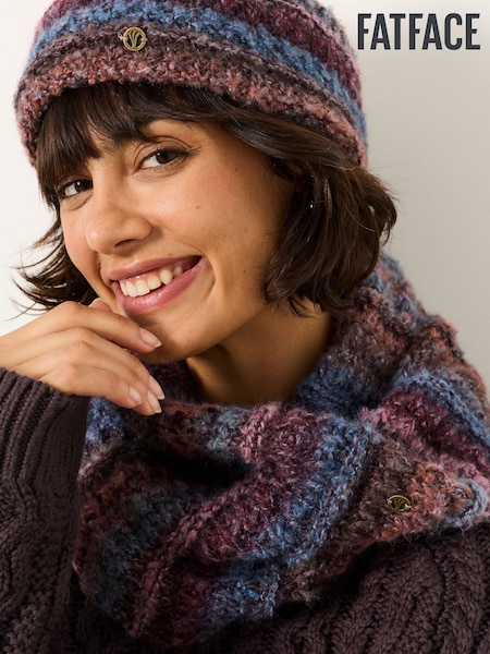Teal Blue - Fatface Spacedye Twist Snood