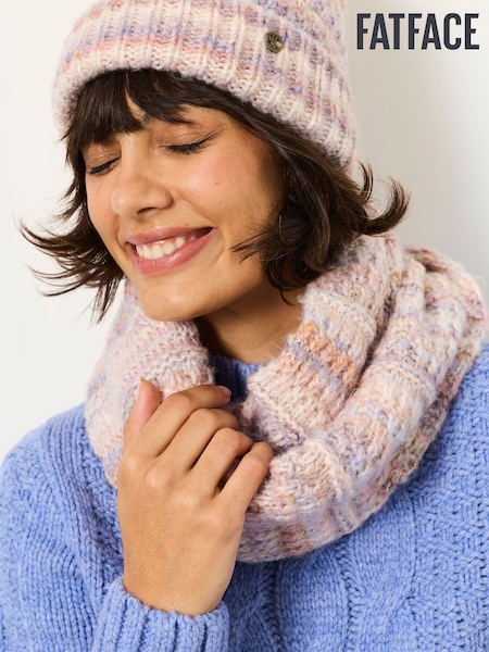 Ivory/Multi - Fatface Spacedye Snood