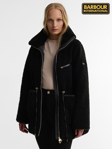 Black - Barbour International Kemora Fleece Casual Jacket