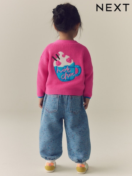 Pink Hot Chocolate - V-neck Cardigan (3mths-7yrs)