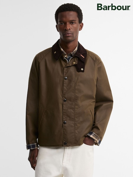 Brown - Regular Barbour® Icons Transport Wax Jacket