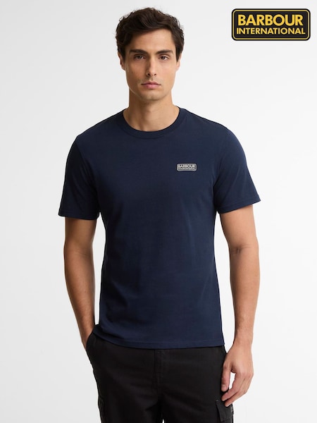 Blue - Regular Barbour® International Logo T-shirt