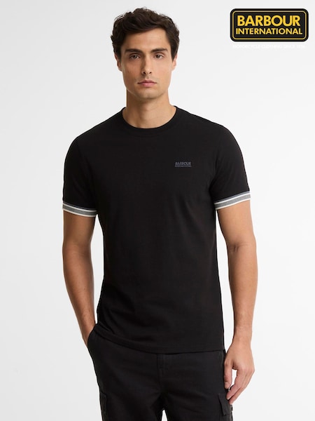 Black - Regular Barbour International Newport Tipped T-shirt