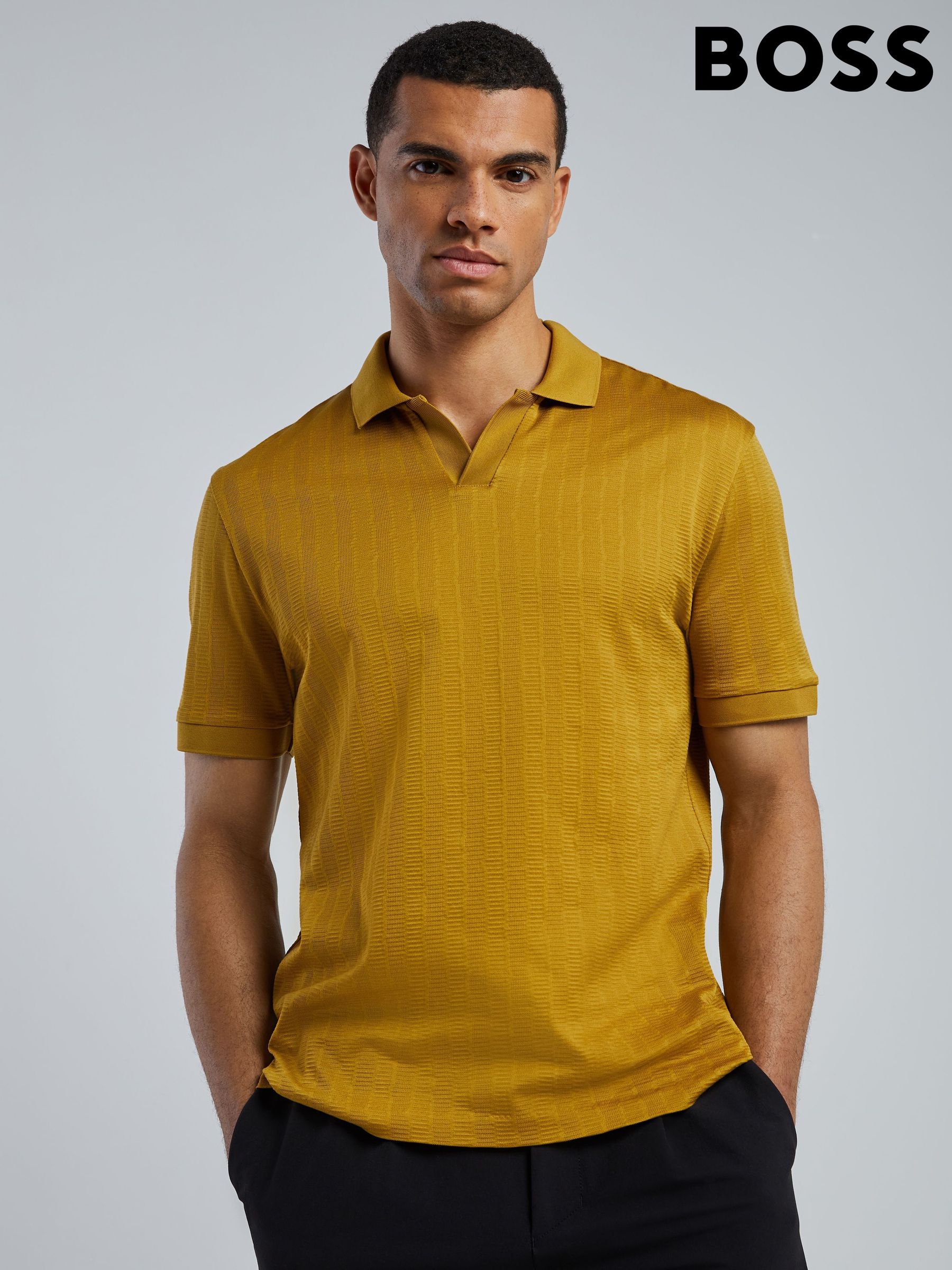 Buy Men's Gold Polo Shirts Tops Online | Next UK