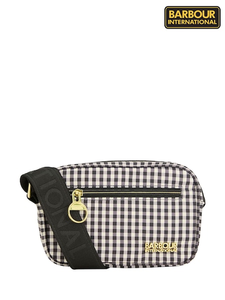 Black - Barbour® International Faux Fur Cross-body Bag