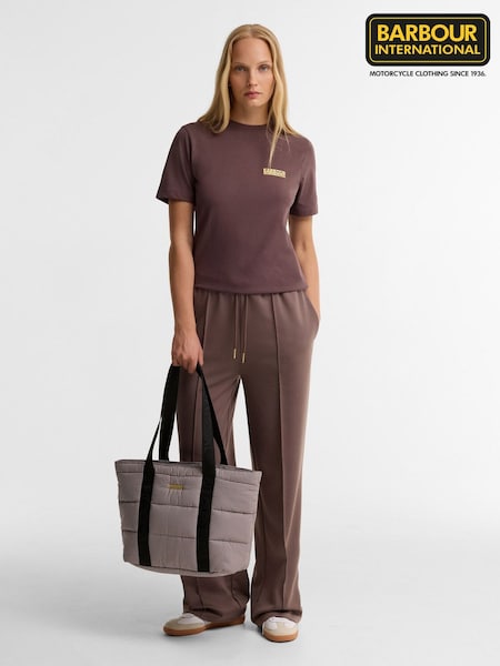 Brown - Barbour® International Monaco Check Tote Bag