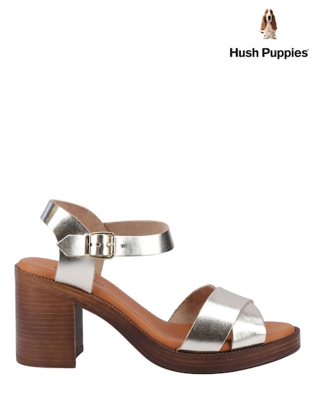Hush Puppies Gold Georgia Sandals (H00387) | £90