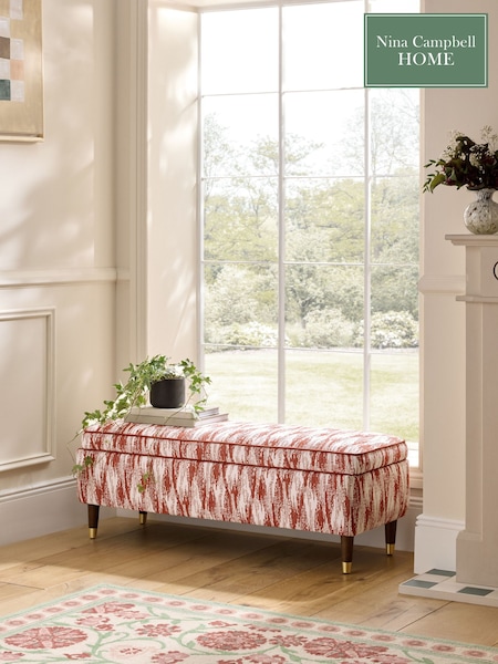 Nina Campbell Rosebury Storage Ottoman Bench