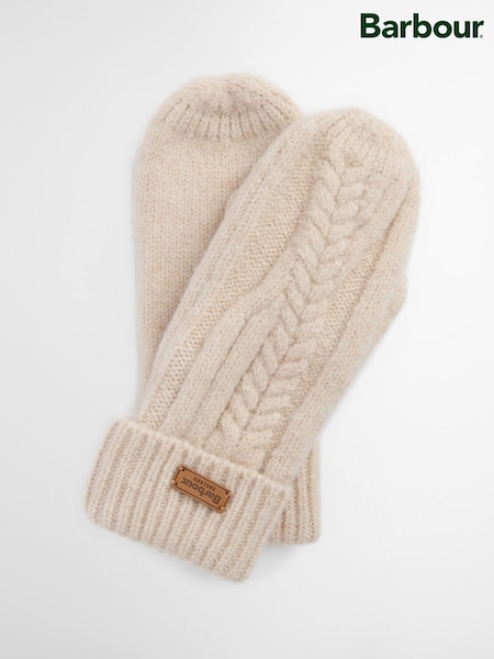 Natural - Barbour® Elsdon Knitted Mittens