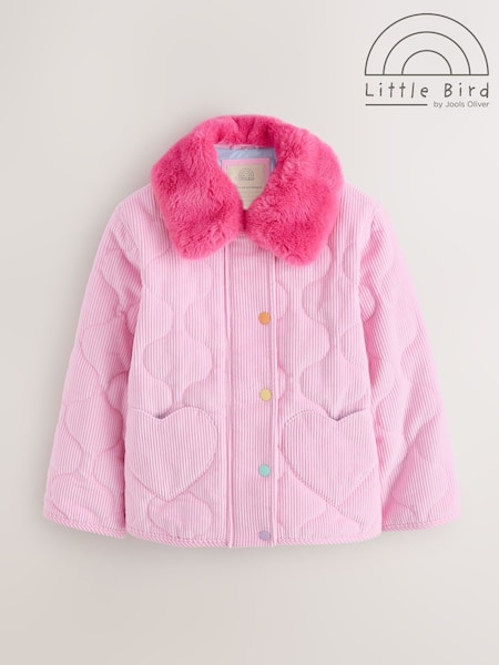 Pink - Little Bird By Jools Oliver Courdroy Barn Jacket