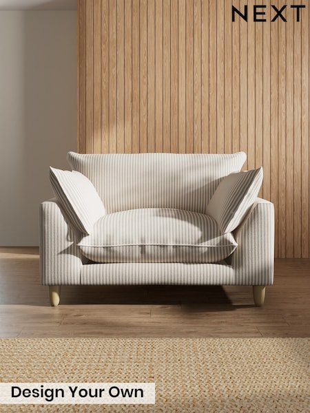 Chenille Stripe/Natural - Noa Deep Relaxed Sit