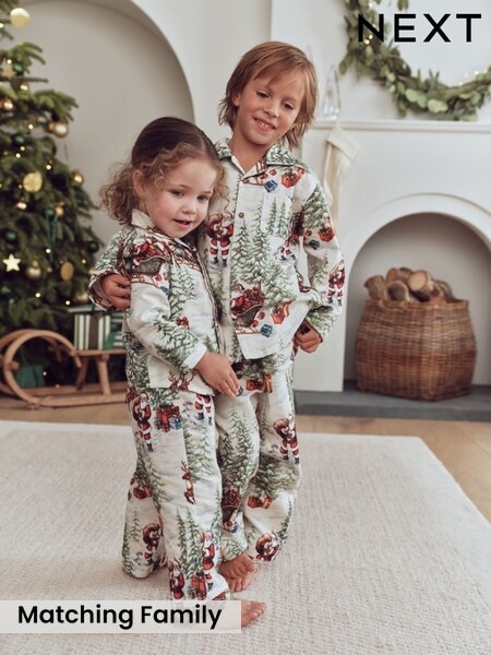 Winter Santa Scene - Matching Family Christmas Pyjamas (9mths-16yrs)