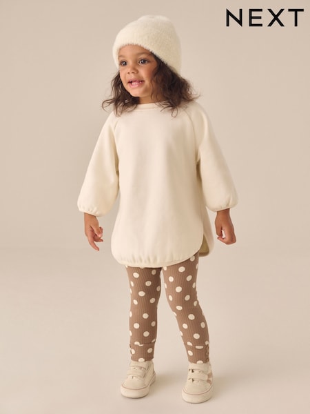 Cream Spot - Sweatshirt And Leggings Set (3mths-7yrs)