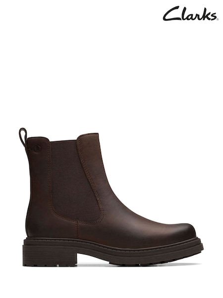Brown - Clarks Orinoco3 Top Leather Shoes