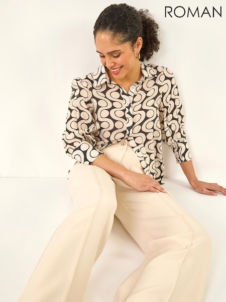 Roman Natural Pocket Button Smart Trousers (H04875) | £48