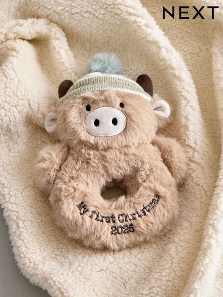 Baby's First Christmas Soft Hamish The Highland Cow Rattle