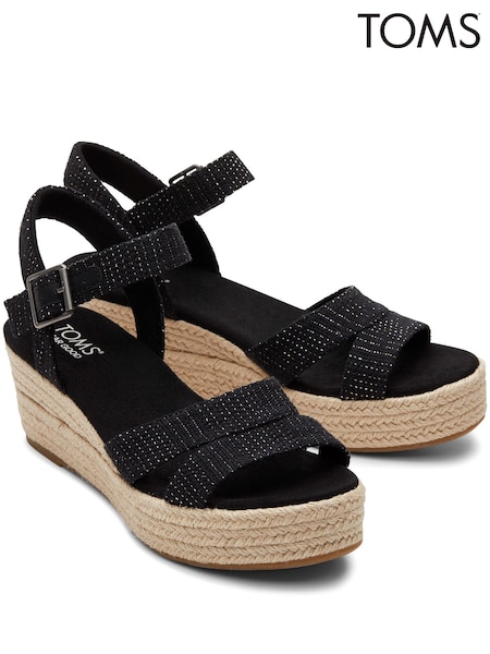 TOMS  Audrey Black Espadrilles (H04991) | £85