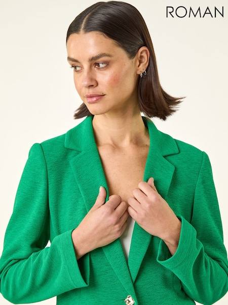 Roman Green Textured Pocket Stretch Jacket (H05196) | £58