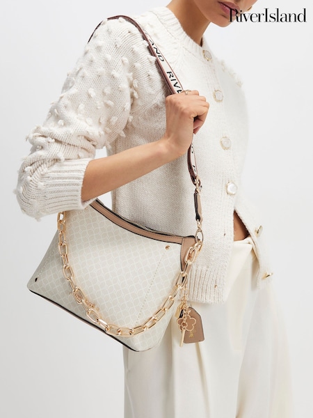 River Island Brown Chain Slouch Cross-Boday Bag (H05206) | £39