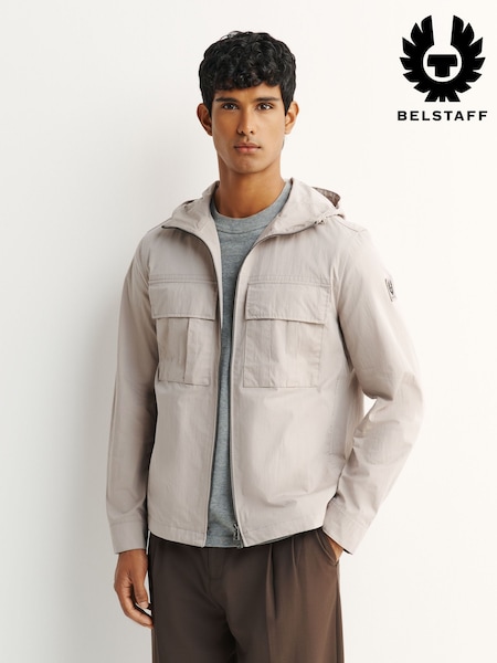 Natural - Regular Belstaff Container Hooded Overshirt