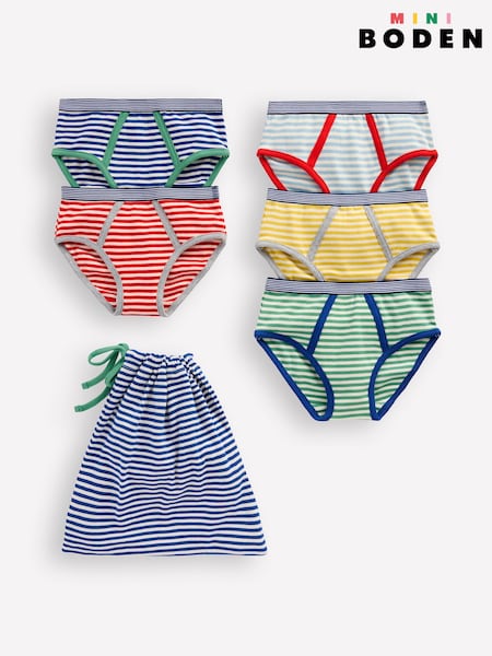 Boden Blue Boxers  5 Pack (H06035) | £29 - £35
