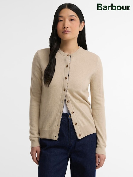 Beige - Barbour® Pendle Knitted Cardigan