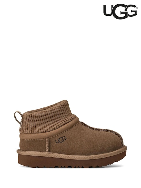 Brown - Ugg Classic Ultra Stretch Cuff Boots