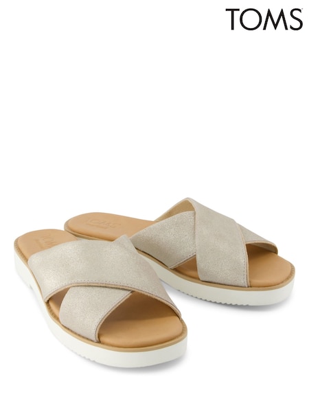 TOMS Cream Mae Crossover Sandals (H06322) | £60