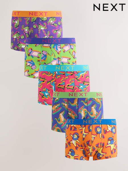 Bright Animals - 5 Pack Hipster Cotton Rich Boxers
